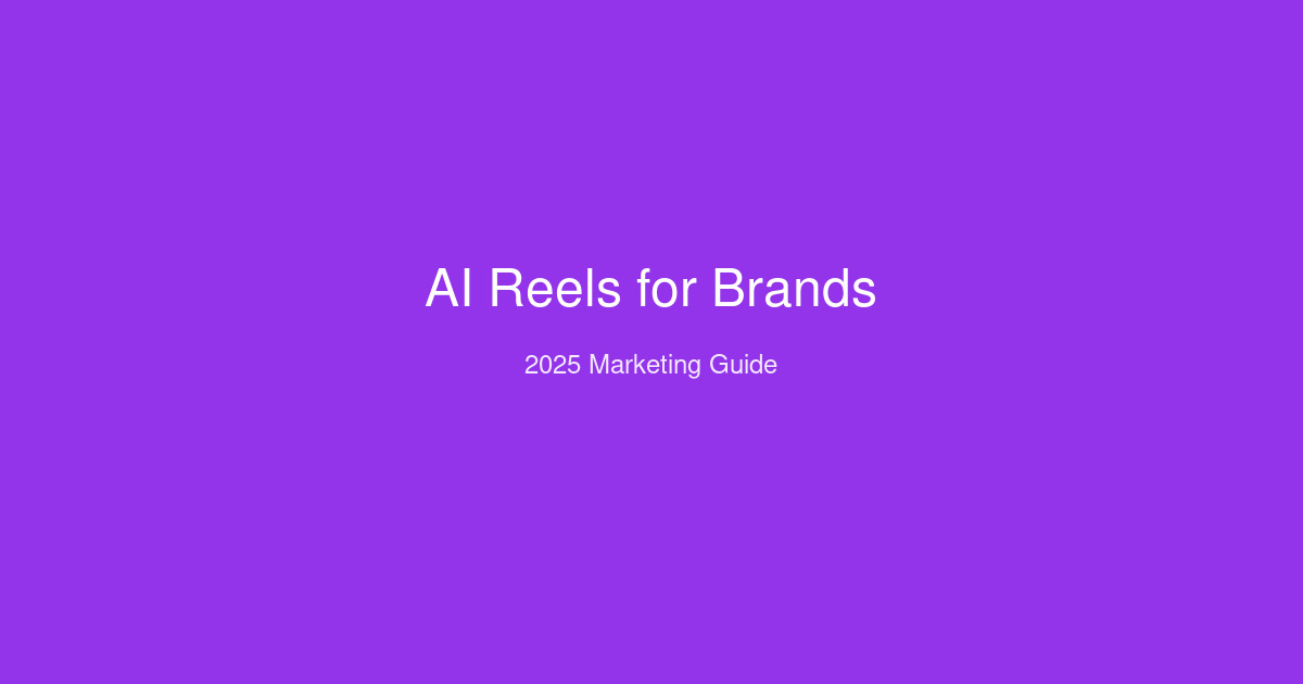 Brand creating AI-powered Instagram Reels for marketing campaigns